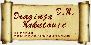 Draginja Makulović vizit kartica